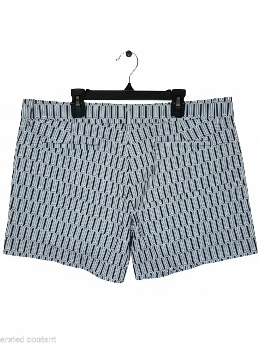 Nautica Navy & White Geometric Low Rise Waist Shorts